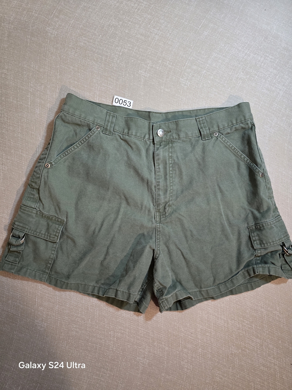 Riders by Lee Womens Green light Wash Denim Shorts Size 16M Stretch